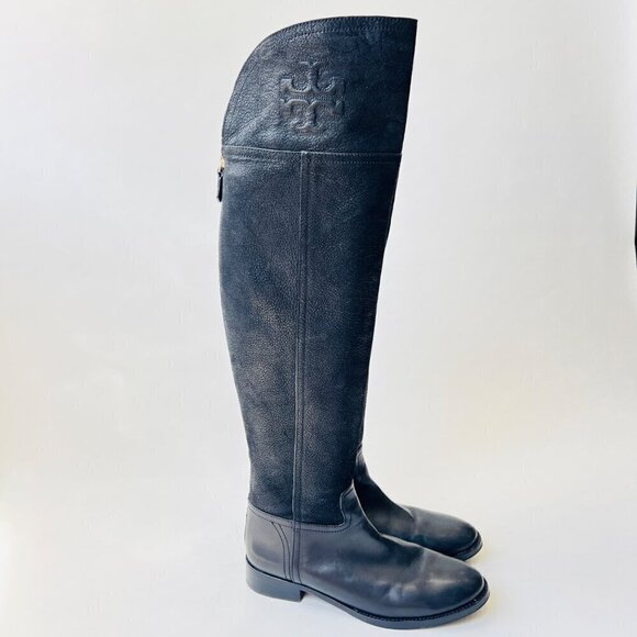 Tory Burch Simone over the knee boots, Black, Size 8.5 - Picture 3 of 16